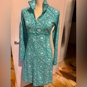 SOYBU Mock neck Quarter Zip Dress EXc